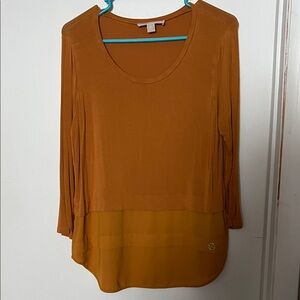 MICHAEL Michael Kors Mustard Layered Blouse